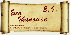 Ema Ikanović vizit kartica
